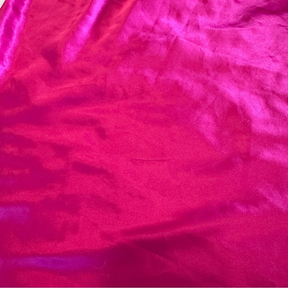 Apostrophe Pink Satin Slip Dress with Black Beaded Lace – Y2K Spaghetti Strap - Picture 7 of 7